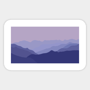Purple mountains Sticker